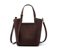 XUCZHAI Borse tote in pelle scamosciata di vacchetta for donna a tracolla a da con secchiello design lusso Per Lavoro, Viaggio, Shopping(Coffee)