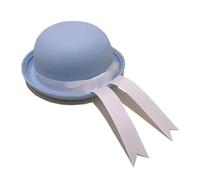 XUCZHAI Cappelli Fedora a cupola rotonda da donna e ragazza, eleganti, stile college, con fiocco, cintura svolazzante, cappello a bombetta, cappelli uniformi, accessori(Light Blue)