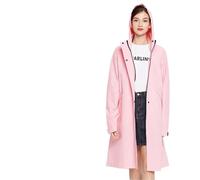 XUCZHAI Cute Raincoats For Women Long Raincoat Fashion Men's And Women's Outdoor Hiking Shell Jacket Thickened Golf(2003 light pink,XXL)