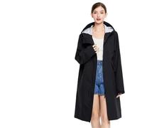 XUCZHAI Cute Raincoats For Women Long Raincoat Fashion Men's And Women's Outdoor Hiking Shell Jacket Thickened Golf(2003 Black,XL)