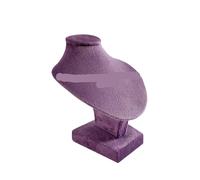 XUCZHAI Espositore for Collana con Ciondolo, Perline, Girocollo, Catena, organizzatore, Ritratto, Modello da Collo(Purple Velvet)