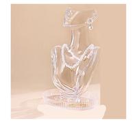 XUCZHAI Espositore for vetrine di collane con Ritratto, Orecchini e manichini in plastica, espositore for Gioielli Ciondolo Collana(Clear)