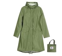 XUCZHAI Impermeabili for donna e uomo, lunghi, impermeabili, antivento, poncho leggero, ad asciugatura rapida, con cappuccio(Green,XL)