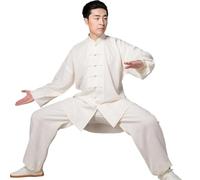 XUCZHAI Lino Tai Chi Servire Uomini E Donne Taiji Boxing Performance Abbigliamento Autunno Kung Fu Vestito Wing Chun Uniforme(Green,XXL)