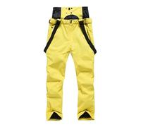 XUCZHAI Pantaloni da Sci Invernali Uomo e Donna Snowboard Caldi Traspiranti Impermeabili Antivento Bianchi for Sport sulla Neve(Yellow,XL)