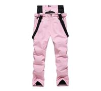 XUCZHAI Pantaloni da Sci Invernali Uomo e Donna Snowboard Caldi Traspiranti Impermeabili Antivento Bianchi for Sport sulla Neve(Light Pink,XXXL)