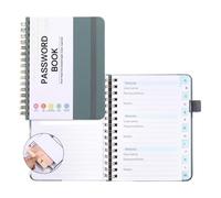 XUCZHAI Quaderno portatile Book Coil Password Keeper formato A6/B6 Per Scrivere Note, Diario O Agenda