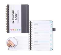 XUCZHAI Quaderno portatile Book Coil Password Keeper formato A6/B6 Per Scrivere Note, Diario O Agenda