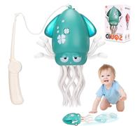 XUDUOO Giocattolo elettrico per danza polpo con luce e musica e canna da pesca, Electric Dancing Octopus Toy, Music Baby Toy Polpo per bambini dai 6 9 12 mesi, giocattolo educativo musicale regalo