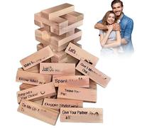 XUDUOO Giochi di coppia Lust Tumbling Tower Games per adulti, 48 pezzi gioco cattivo in legno, divertimento per feste al coperto, blocchi impilabili per San Valentino, regali per adulti gioco notturno