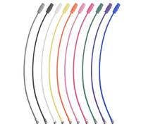 Xuduvay 50 portachiavi in filo metallico, kit di anelli portachiavi in filo metallico da 15,2 cm, in acciaio inossidabile 304 da 1,5 mm, colorati e rivestiti, per escursionismo e targhette