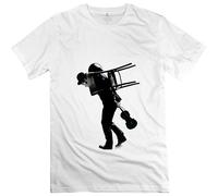 XUE BAN Men's Tom Waits T Shirt White Size S