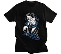 XUE BAN Stasveins Ganete T-Shirt Men Mad Scientist Rintarou Okabe Graphic Tee Black S Size M