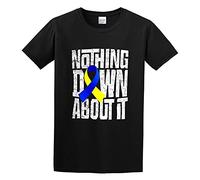 Xue Fu Rong Down Syndrome Awarenesss Nothing Down About It Positive T-Shirt Black XL