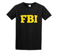 Xue Fu Rong Grossbull FBI Federal Bureau of Investigation Science Fiction Pop Culture Half Sleeve Youth Keep Warm T-Shirt Black S