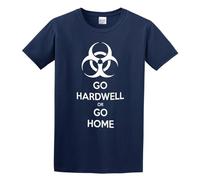 Xue Fu Rong Hardwell Go Hardwell Or Go Home Music Cute Keep Warm Organic Cotton Hip Hop Design T-Shirt Navy M