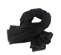 XUE Sciarpa a Rete Esercito Tattico Militare Mimetica Net Sciarpe Rete Mimetica Shemagh per Camuffamento Nascondere Caccia Airsoft Fotografia 180 cm x 90 cm （Nero）