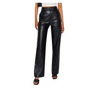 XUEBIN Leggings da donna in ecopelle PU con pantaloni slim elasticizzati Leggings in ecopelle for pantaloni skinny elastici da donna leggings(Noir,L)