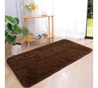 XUEDNGM Tappeto Camera da Letto Tappeto Moderno 40 x 150 cm Morbida, Soffici, Antiscivolo, Lavabile Fino, Unicolore Tappeti Soffici Tappeto per Camera da Letto Shaggy, Marrone