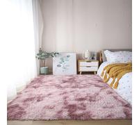 XUEDNGM Tappeto Camera da Letto Tappeto Moderno 60 x 150 cm Moderno, Lavabile, Antiscivolo, per Camera da Letto, Morbido Tappeto in Tinta Unita Tappeto Salotto Moderno Shaggy, rosa viola