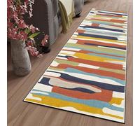XUEDNGM Tappeto Cucina Tappeto Passatoia 55 x 450 cm Antiscivolo Moderno Astratto, Facile da Pulire, Morbido Antisfilo Tappeti Moderno Lavabile Tappeto Corridoio, D