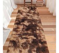XUEDNGM Tappeto Morbido e Soffice Tappeto Peloso 220 x 255 cm Moderno, Lavabile, Antiscivolo, per Camera da Letto, Morbido Tappeto Del Soggiorno Pelo Lungo Tappeti Antiscivolo, Marrone