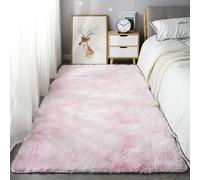 XUEDNGM Tappeto Peloso Soggiorno Tappeto Soggiorno 40 x 75 cm Moderno, Lavabile, Antiscivolo, per Camera da Letto, Morbido Tappeto Morbido e Soffice Soffice Tappeto Antiscivolo, Rosa