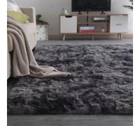 XUEDNGM Tappeto Peloso Soggiorno Tappeto Soggiorno 50 x 300 cm Lavabile Fino a 30 Gradi, Unicolore, Antiscivolo, Morbido Tappeto Peloso Morbido e Antiscivolo Mono Tappeto, Grigio Scuro