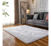 XUEDNGM Tappeto Peloso Soggiorno Tappeto Soggiorno 70 x 180 cm Lavabile Fino a 30 Gradi, Unicolore, Antiscivolo, Morbido Tappeto per Il Soggiorno Tappeto Della Camera da Letto, Bianco