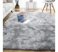 XUEDNGM Tappeto Salotto Moderno Tappeto Pelo Lungo 57 x 115 cm Morbido e Morbido, Antiscivolo, Lavabile, Durevole Tappetino Antiscivolo e Soffice Tappeto-Camera da Letto per Soggiorno, Grigio Chiaro