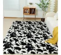 XUEDNGM Tappeto Salotto Moderno Tappeto Pelo Lungo 80 x 220 cm Morbida, Soffici, Antiscivolo, Lavabile Fino, Unicolore Tappeto Morbido a Pelo Lungo Tappeti Morbidi e Moderni, Nero A