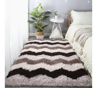 XUEDNGM Tappeto Salotto Moderno Tappeto Salotto 110 x 230 cm Monocolore Design Moderno Lavabile, Antiscivolo, Morbido Tappeti Soggiorno Pelo Lungo Tappeto a Pelo Lungo, Onda