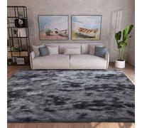 XUEDNGM Tappeto Salotto Moderno Tappeto Salotto 135 x 245 cm Unicolore Lavabile Morbido, Soffici, Antiscivolo, Moderno Tappeto Antiscivolo Shaggy Tappeti Morbido e Soffice, Grigio Scuro