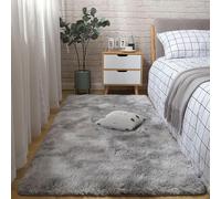 XUEDNGM Tappeto Salotto Moderno Tappeto Salotto 40 x 100 cm Lavabile Fino a 30 Gradi, Unicolore, Antiscivolo, Morbido Tappeto Moderno per Soggiorno Tappeti Salotto Shaggy, Grigio Chiaro