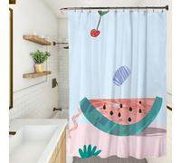 XUEDNGM Tenda Doccia Antimuffa 80 x 190 cm Tenda Bagno Doccia Tenda da Doccia per Bagno Personalizzabile, Antibatterica Lavabile, Orlo Ponderato, con Ganci, Anguria