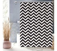 XUEDNGM Tenda per Vasca da Bagno 80 x 170 cm Tenda da Doccia Impermeabile Tenda Doccia Personalizzabile, Antibatterica Lavabile, Orlo Ponderato, con Ganci, Bianco e Nero