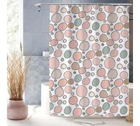XUEDNGM Tenda Vasca da Bagno Antimuffa 90 x 230 cm Tenda per Doccia Tende per Doccia Angolare con Pesi, Personalizzabile,Impermeabile, Lavabile, con Ganci, Ciottolo