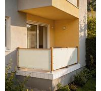 XUEHMIN Copri Ringhiera Balcone 160 x 800 cm Resistente al Vento, Impermeabile Anti UV Telo Copri Ringhiera, Schermo Privacy con Corde, Occhielli per Recinzioni, Bianco