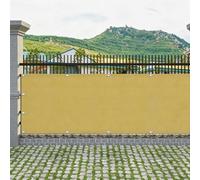 XUEHMIN Copri Ringhiera Balcone 60 x 600 cm Resistente al Vento, Impermeabile Anti UV Frangivisto Balcone per Protezione con Occhielli, Fascetta per Esterno, Color Crema