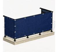 XUEHMIN Copri Ringhiera Balcone Esterno 65 x 110 cm Resistente al Vento, Impermeabile Anti UV Copri Ringhiera Balcone con Occhielli, Fascetta per Esterno, Blu Scuro