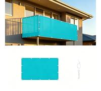 XUEHMIN Frangivento 160 x 800 cm Resistente al Vento, Impermeabile Anti UV Rete Ombreggiante per Balcone con Fascetta, Corde per Recinzioni, Blu Cielo
