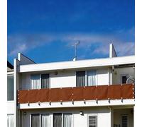 XUEHMIN Frangivento 160 x 800 cm Resistente al Vento, Impermeabile Anti UV Telo Frangivisto Balcone Ringhiera con Corde, Occhielli per Giardino, Rosso Ruggine