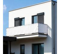 XUEHMIN Frangivento 160 x 800 cm Resistente al Vento, Impermeabile Anti UV Telo Ombreggiante Esterno con Occhielli, Fascetta per Terrazza, Bianco