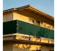 XUEHMIN Frangivento 35 x 600 cm Protezione UV, Antivento e Impermeabile Rotolo Rete Ombreggiante con Fascetta, Corde per Giardino, Verde Scuro