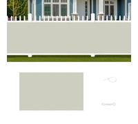 XUEHMIN Frangivisto Balcone 160 x 800 cm Impermeabile, Protezione UV Resistente al Vento Protezione Privacy Balcone con Occhielli, Fascetta per Recinzioni, Bianco