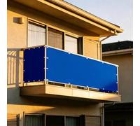 XUEHMIN Frangivisto Balcone 180 x 325 cm Impermeabile, Protezione UV Resistente al Vento Telo Frangivento per Balconi con Corde, Occhielli per Balcone, Blu Scuro