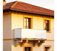 XUEHMIN Frangivisto Balcone 200 x 310 cm Protezione UV, Antivento e Impermeabile Rotolo Rete Ombreggiante con Occhielli, Fascetta per Terrazza, Bianco