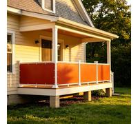 XUEHMIN Frangivisto Balcone 70 x 180 cm Impermeabile, Protezione UV Resistente al Vento Privacy Frangivento, Frangivento con Occhielli, Fascetta per Balcone, Arancione
