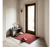 XUEHMIN Zerbino Ingresso Esterno Varie Misure e Colori 30x40cm Rosso Scuro | Tappeto Ingresso Interno Antiscivolo E Super Assorbente Assorbente Per Casa, Corridoio