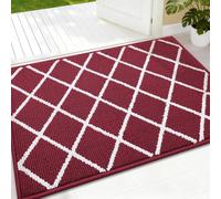 XUEHMIN Zerbino Tappeto Robusto Antiscivolo 95x140cm Weinrot | Tappeto Ingresso Interno Antiscivolo E Super Assorbente Antiusura Per Casa Porta, Corridoio